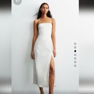 Zara White Spaghetti Strap Dress